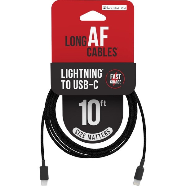 Long AF Charge & Sync Cable USB-C to Lightning